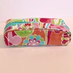 Buckhead Bettie’s plastic covered canvas makeup bag